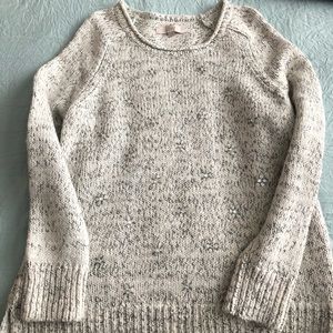 Grey Beaded Sweater